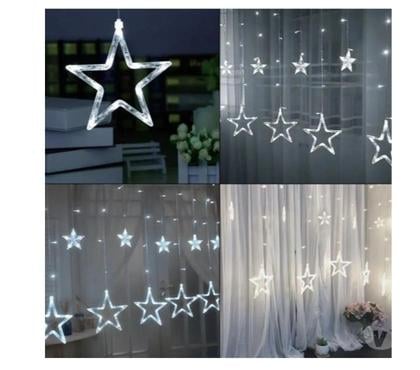 Decoração Centro-Sul Belo Horizonte MG - Fotos para Cascata LED Varal de Led Estrelas de Natal Branco Frio 3 MT