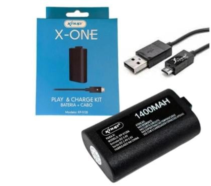 DVD - Video Games - Livros - CD Centro-Sul Belo Horizonte MG - Fotos para Bateria E Carregador Xbox One Kit Play & Charge Knup Kp-5128