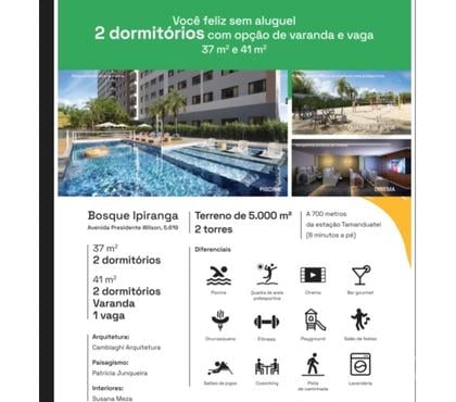Lançamentos Imóveis Ipiranga Sao Paulo SP - Fotos para Bosque Ipiranga 37m-41m- Lançamento