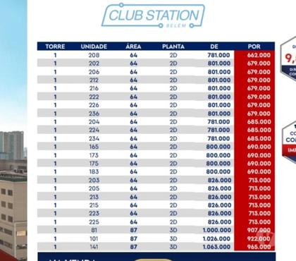 Empreendimentos imóveis Outros Bairros Sao Paulo SP Sao Paulo SP - images_alt_text Club Station Belém 64m e 87m -Unidades Promocional