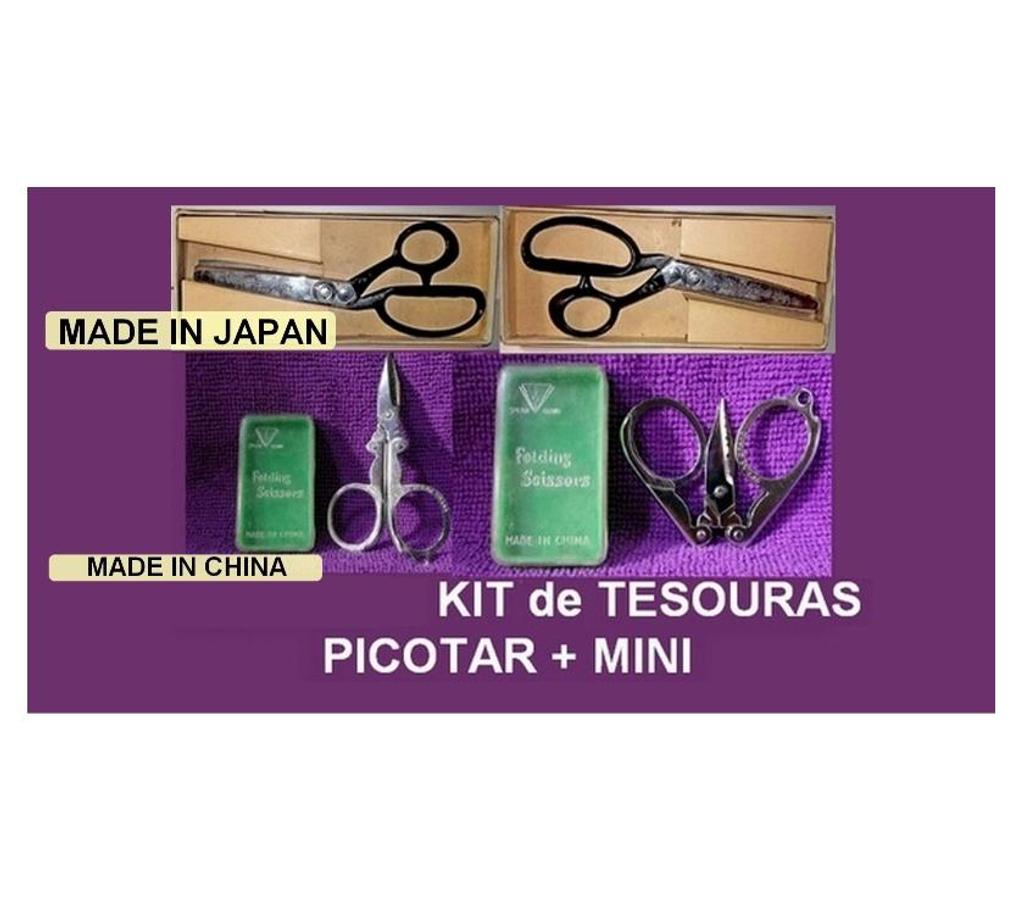 Colecionadores Niteroi RJ - images_alt_text Kit tesoura de picotar + mini tesoura
