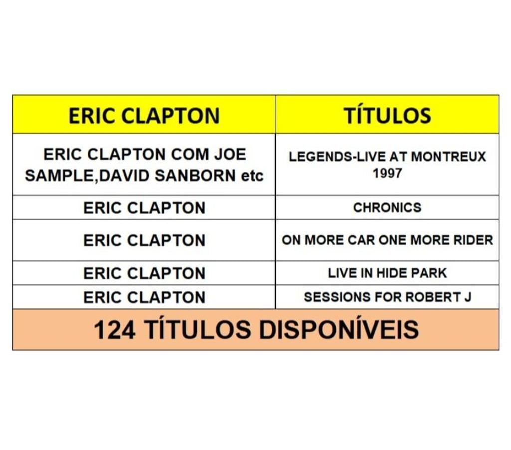 DVDs a Venda Niteroi RJ - Fotos para 5 Dvds do Eric Clapton