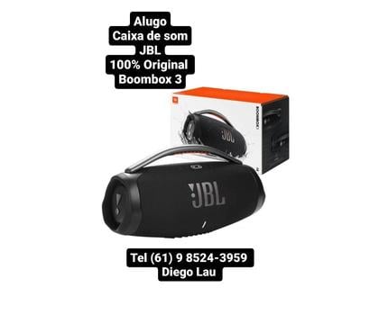 Serviços para eventos Set D Indt E Abastecimto Brasilia DF - images_alt_text Alugo JBL Boombox 3 Original