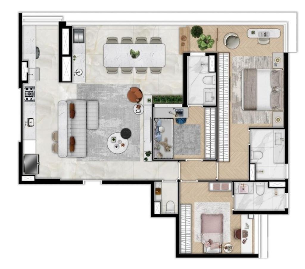 Empreendimentos imóveis Sao Paulo SP Outros Bairros Sao Paulo SP - Fotos para Lançto. de Apto.no bairro Paraiso a HORIZON PARAISO DE