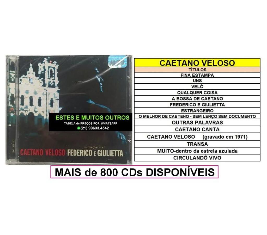 DVDs a Venda Niteroi RJ - Fotos para Caetano Veloso - 14 cds
