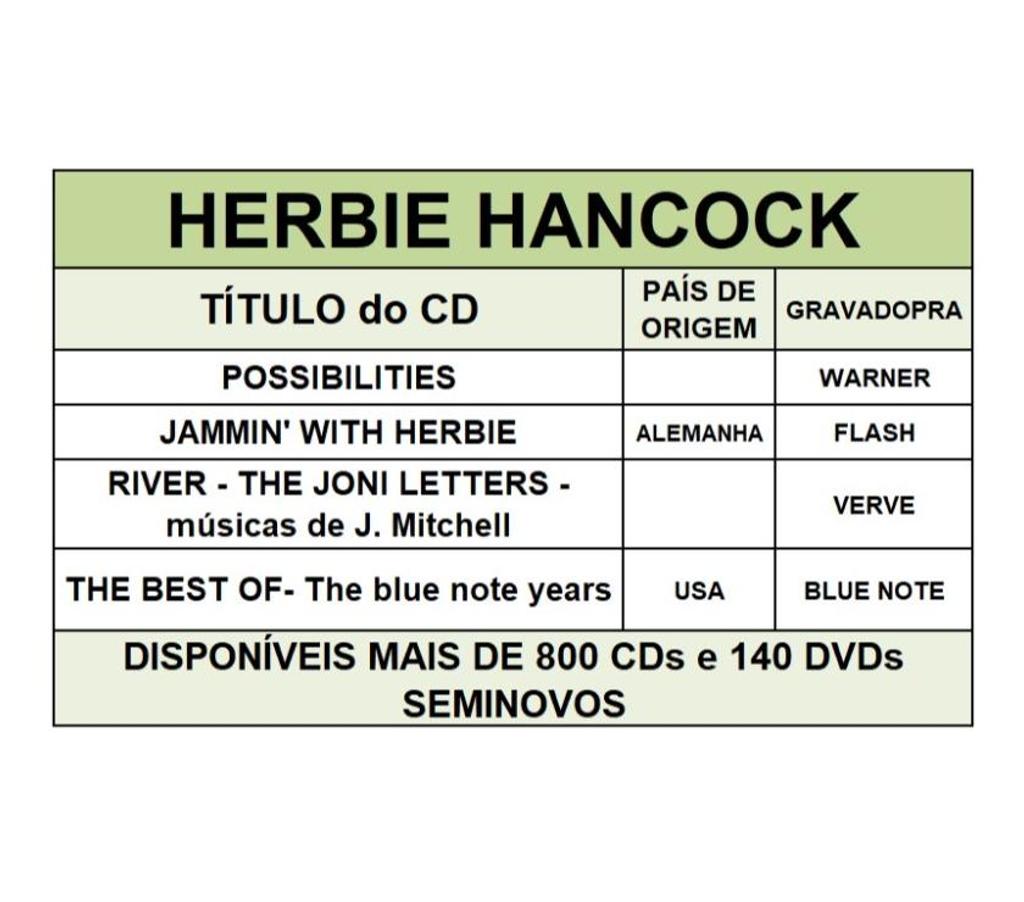 DVDs a Venda Niteroi RJ - Fotos para Cds do pianista Herbie Hancock - seminovos