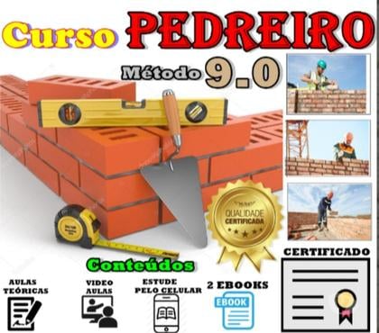 Capacitação profissional - Fotos para Curso de Pedreiro com aulas práticas.