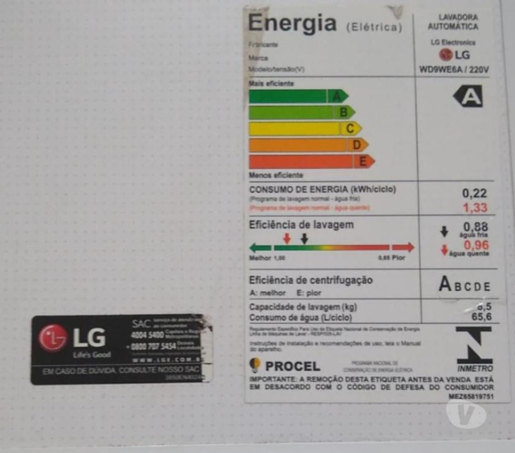 Eletrodomésticos usados Florianopolis SC Centro Florianopolis - images_alt_text Máquina Lava e Seca LG Prime Touch Branco - 8.5k5kg - 220V