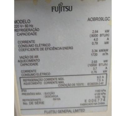Eletrodomésticos usados Centro Florianopolis Florianopolis SC - Fotos para Ar Condicionado Fujitsu Inverter Hi Wall 10000 BTU Frio 220V