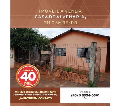 Casas a venda - Fotos para Casa a venda Cambé Paraná