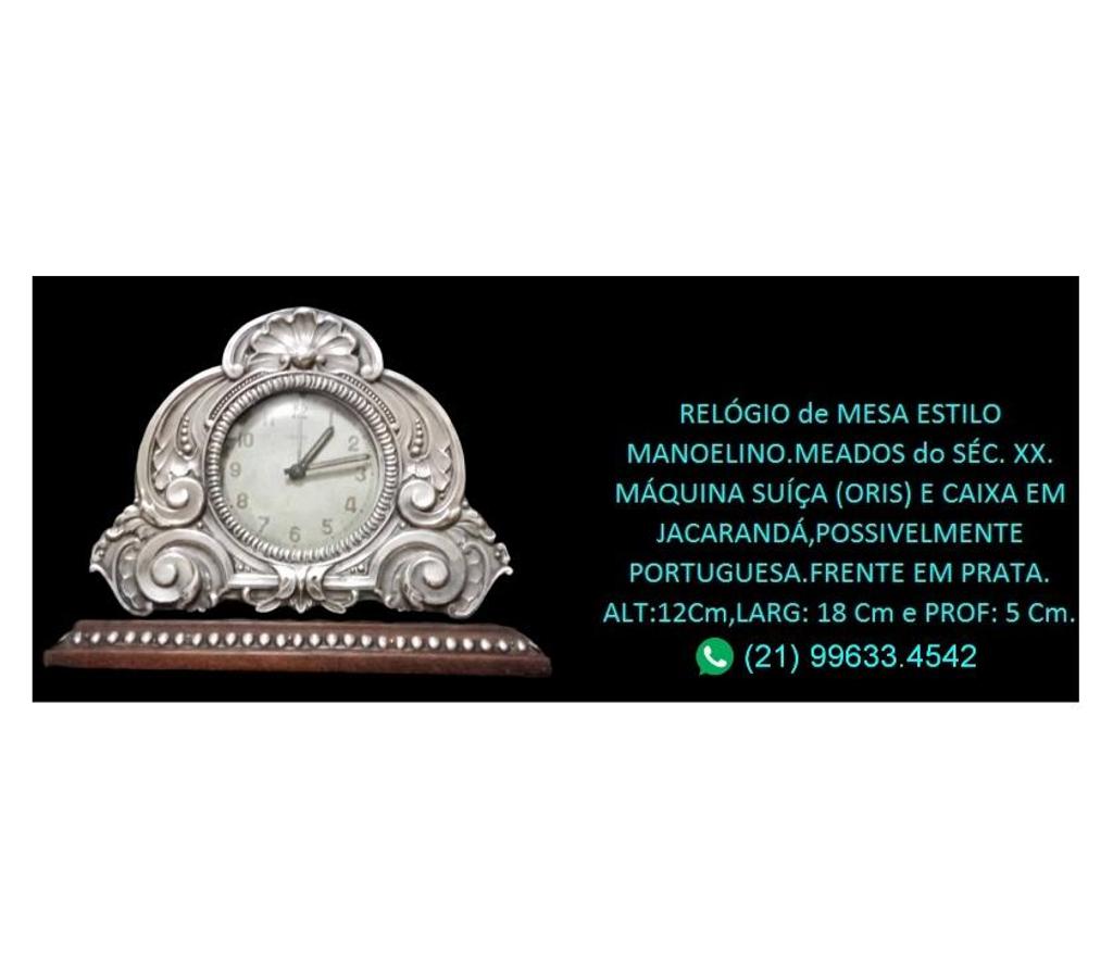 Antiguidades - Jóias Niteroi RJ - Fotos para Relógio de mesa antigo.Prata e Jacarandá