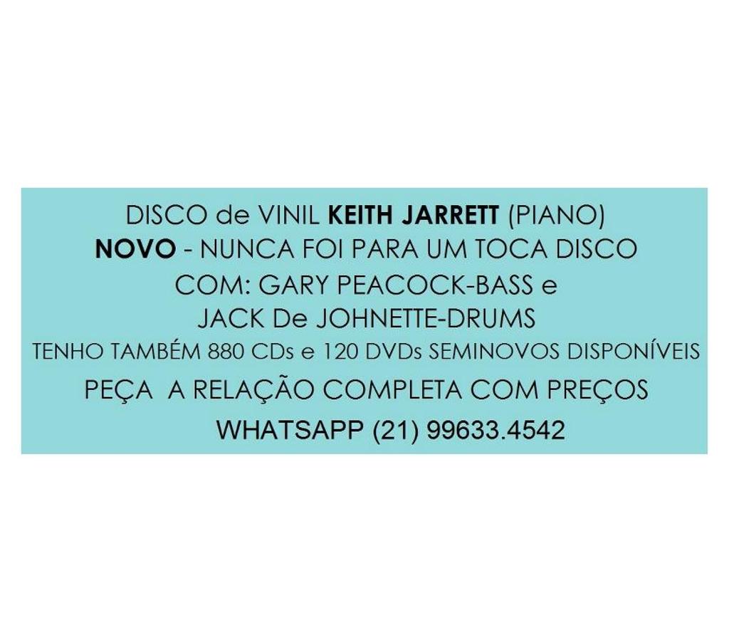DVDs a Venda Niteroi RJ - Fotos para DISCO de VINIL KEITH JARRETT 