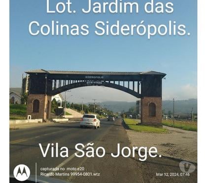 Terrenos a venda - Fotos para Terreno a venda vila São Jorge Siderópolis
