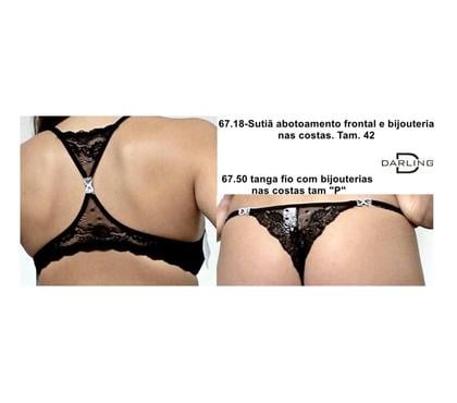 Roupas e Acessórios - Fotos para Conjunto:67.18-Sutiã nadador fecho frontal com bijouteria