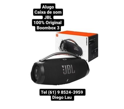 Serviços para Eventos Setor Noroeste Brasilia DF - images_alt_text Alugo Caixa de som JBL Boombox 3