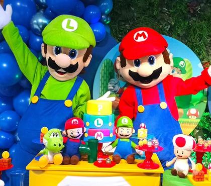 Serviços para eventos Vila Prudente Sao Paulo SP - Fotos para Super Mario Bros cover e Luigi personagens vivos
