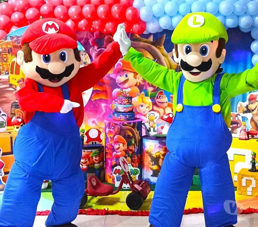 Serviços para eventos Sao Paulo SP Mooca - Fotos para Mario Bros e Luigi cover personagens vivos