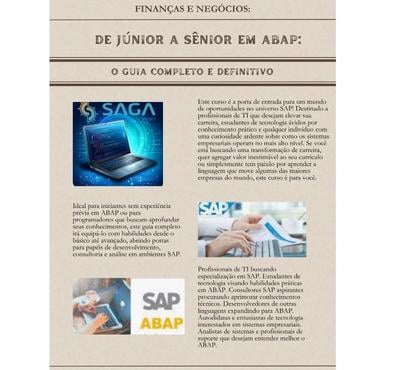 Cursos de informática - Fotos para De Júnior a Sênior em ABAP: O Guia COMPLETO e DEFINITIVO