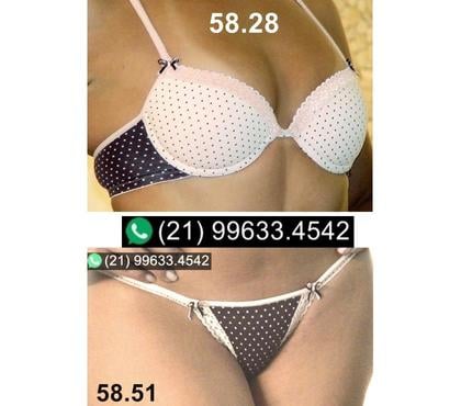 Roupas e Acessórios - Fotos para Conjunto : 58.28- sutiã com enchimento e 58.51-tanga