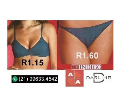 Roupas e Acessórios - Fotos para R1.15 e R1-60-Conjunto em cotton índigo
