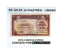 Cédula 25 Piastre - Republique Líbanaise