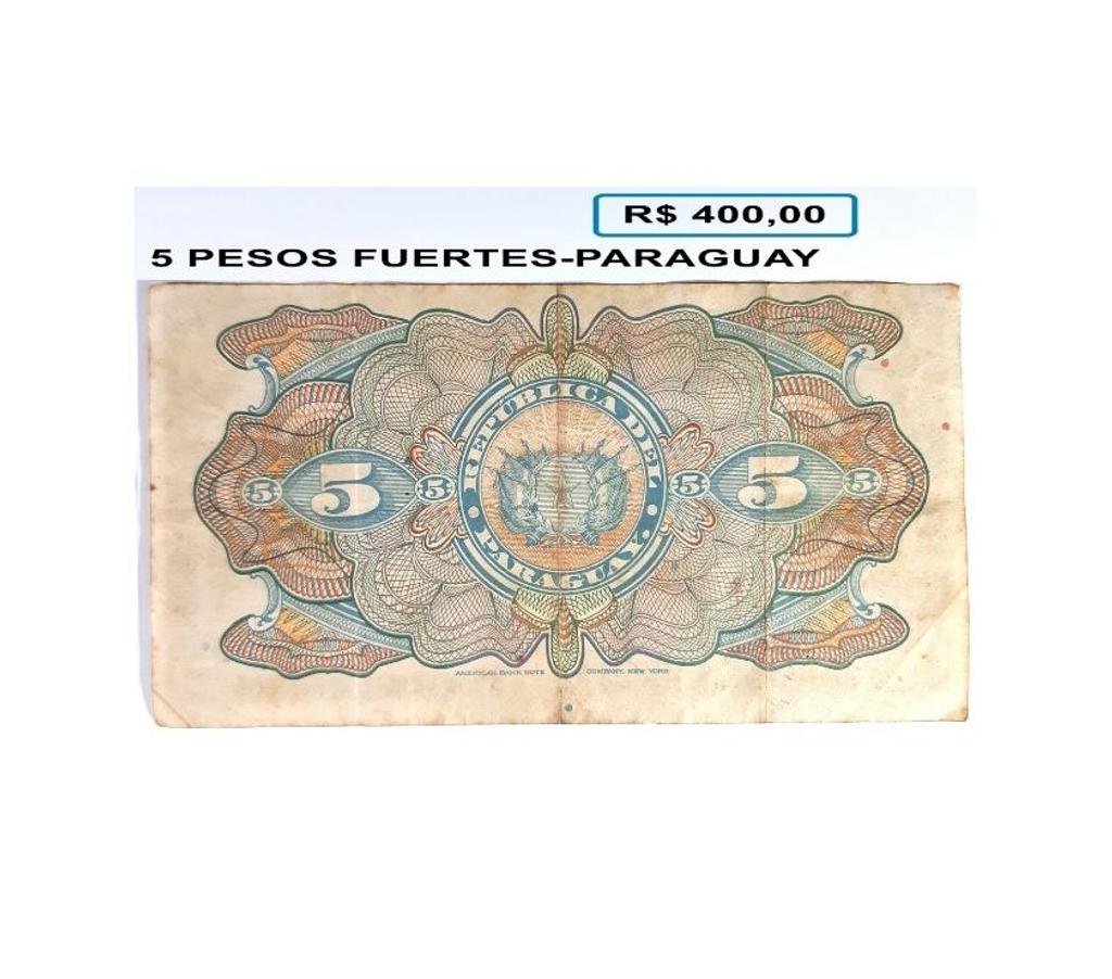 Colecionadores Niteroi RJ - Fotos para cédula Cinco pesos fuertes - Paraguay
