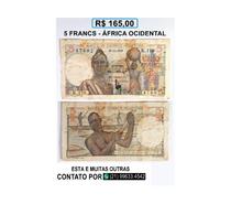 Cédula Cinq francs- República da África Ocidental