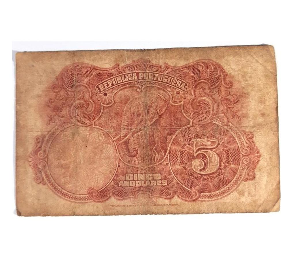 Colecionadores Niteroi RJ - Fotos para Cédula Cinco angolares-Rep.portuguêsa-província de Angola