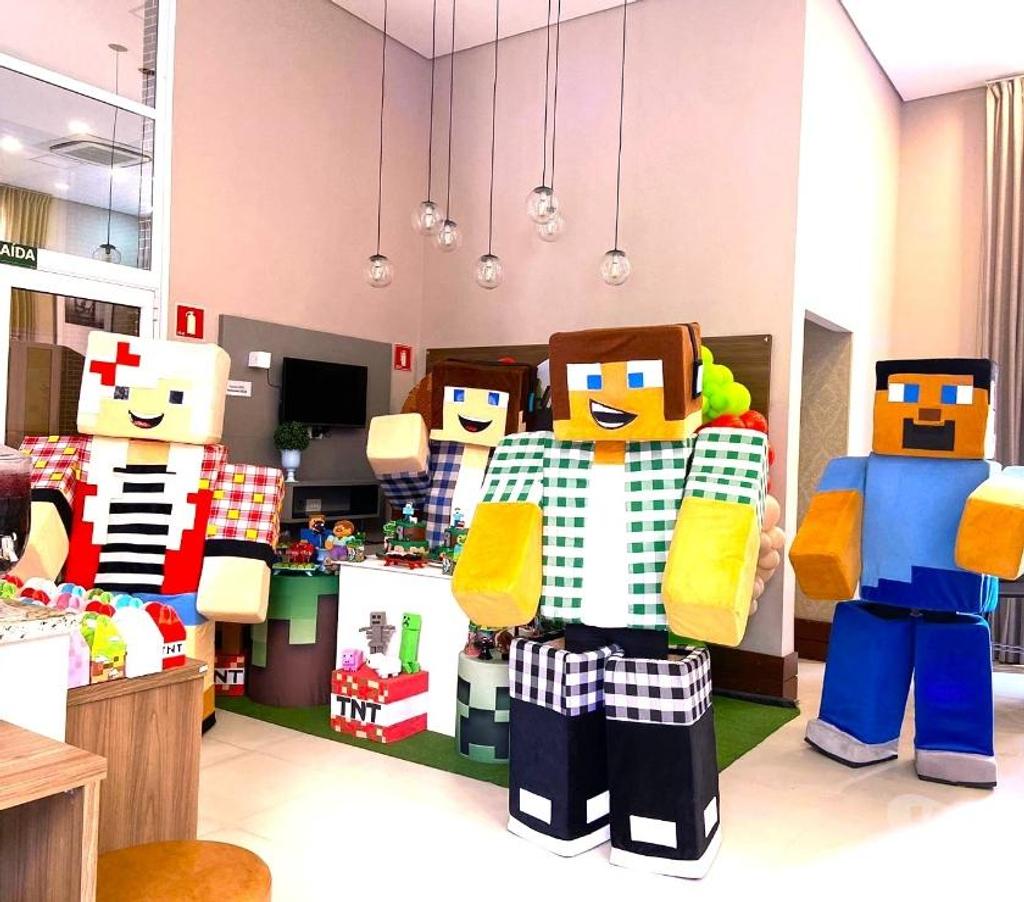 Serviços para eventos Sao Paulo SP Tatuapé - Fotos para Os Minecraft personagens vivos cover festa infantil