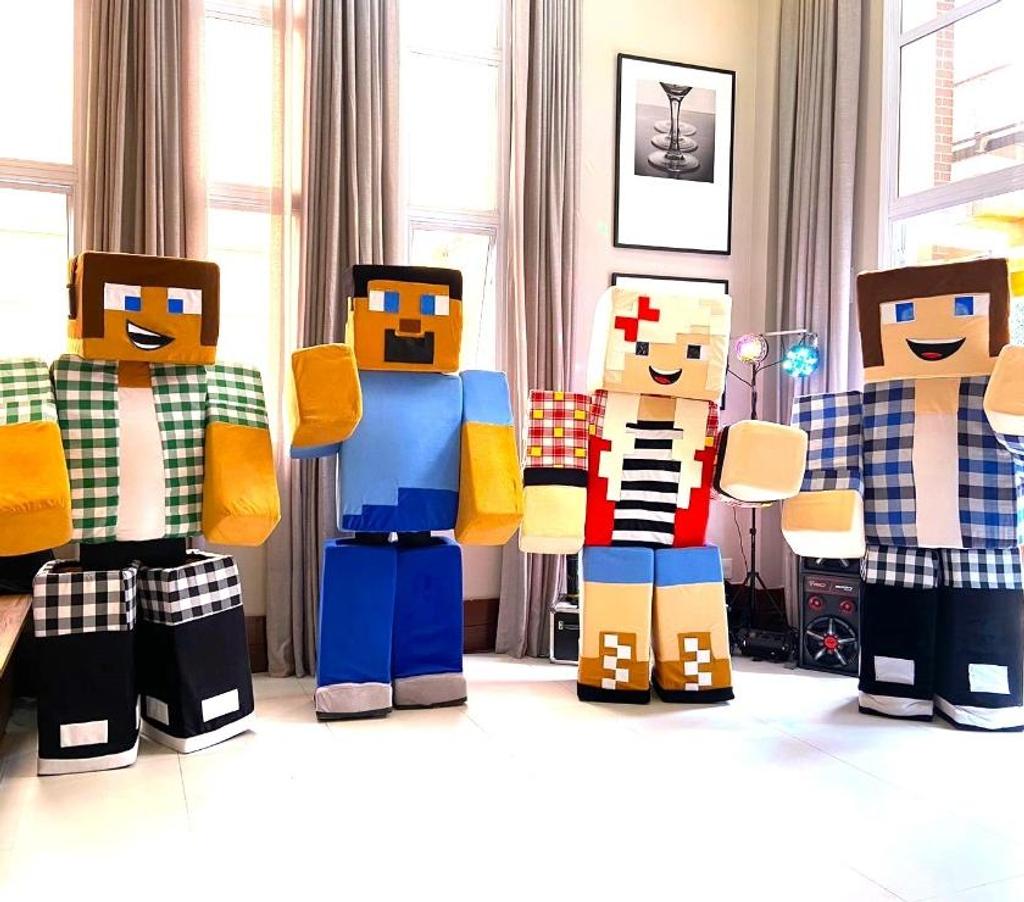 Serviços para eventos Sao Paulo SP Tatuapé - Fotos para Os Minecraft personagens vivos cover festa infantil