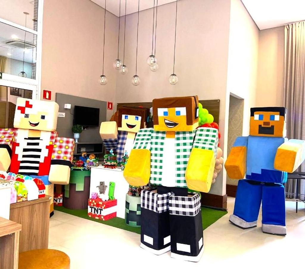 Serviços para eventos Sao Paulo SP Tatuapé - Fotos para Os Minecraft personagens vivos cover festa infantil