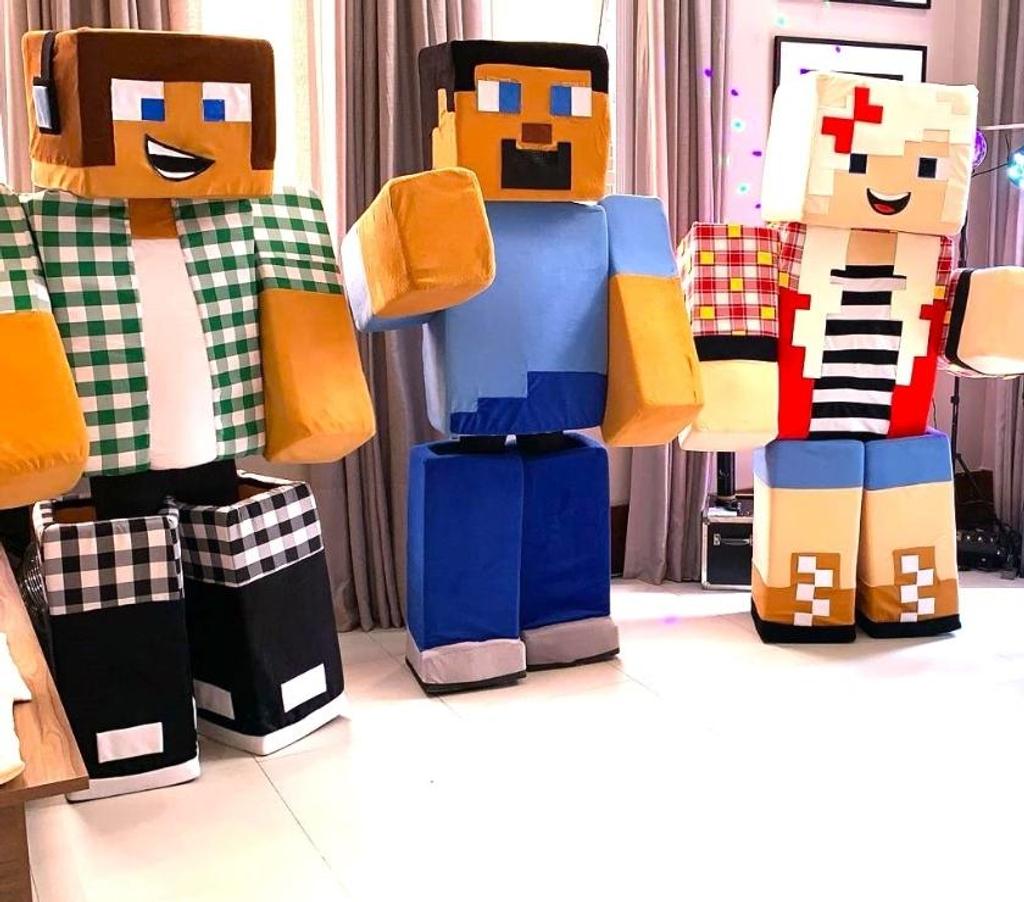 Serviços para eventos Sao Paulo SP Tatuapé - Fotos para Os Minecraft personagens vivos cover festa infantil