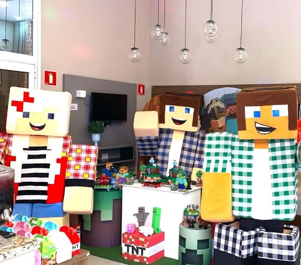 Serviços para eventos Sao Paulo SP Tatuapé - Fotos para Os Minecraft personagens vivos cover festa infantil