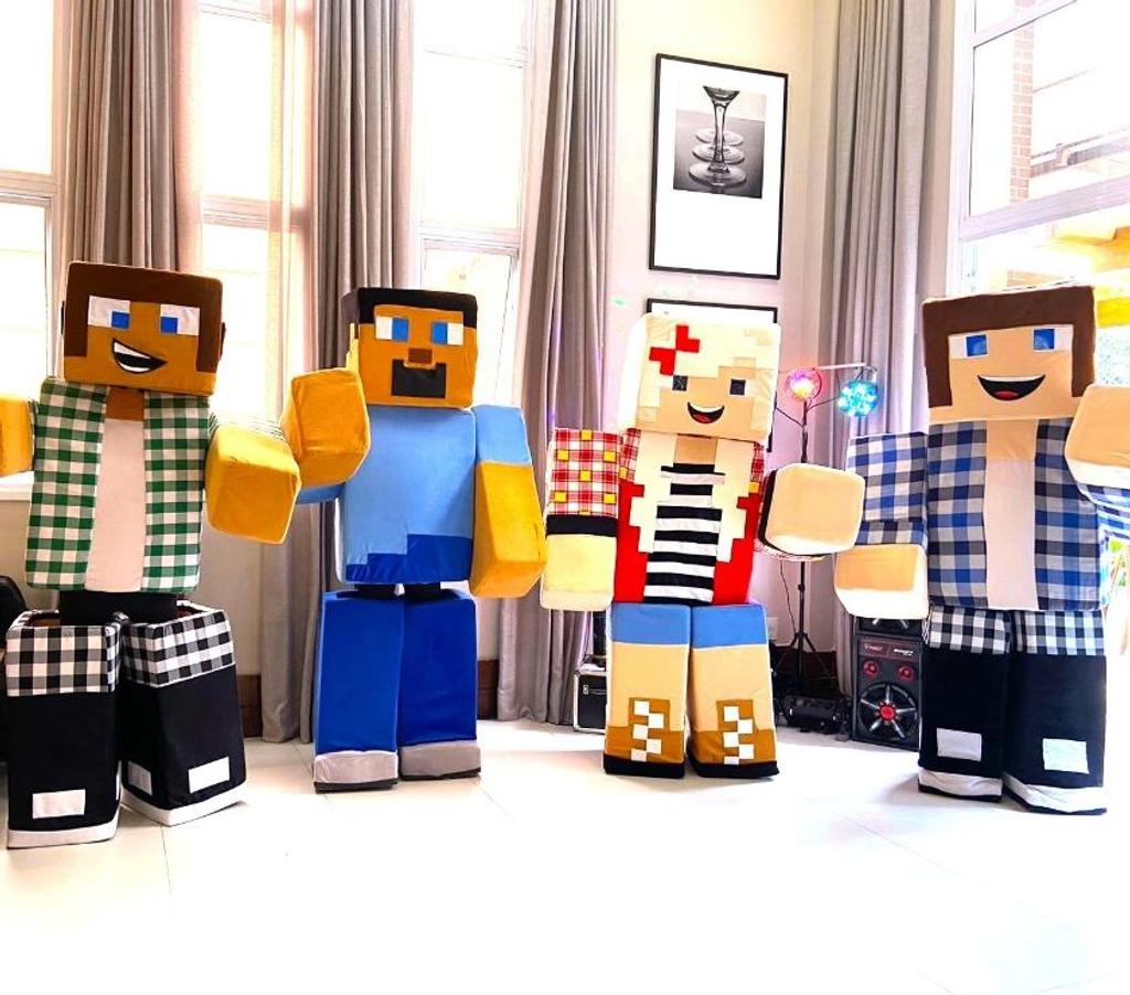 Serviços para eventos Sao Paulo SP Tatuapé - Fotos para Os Minecraft personagens vivos cover festa infantil