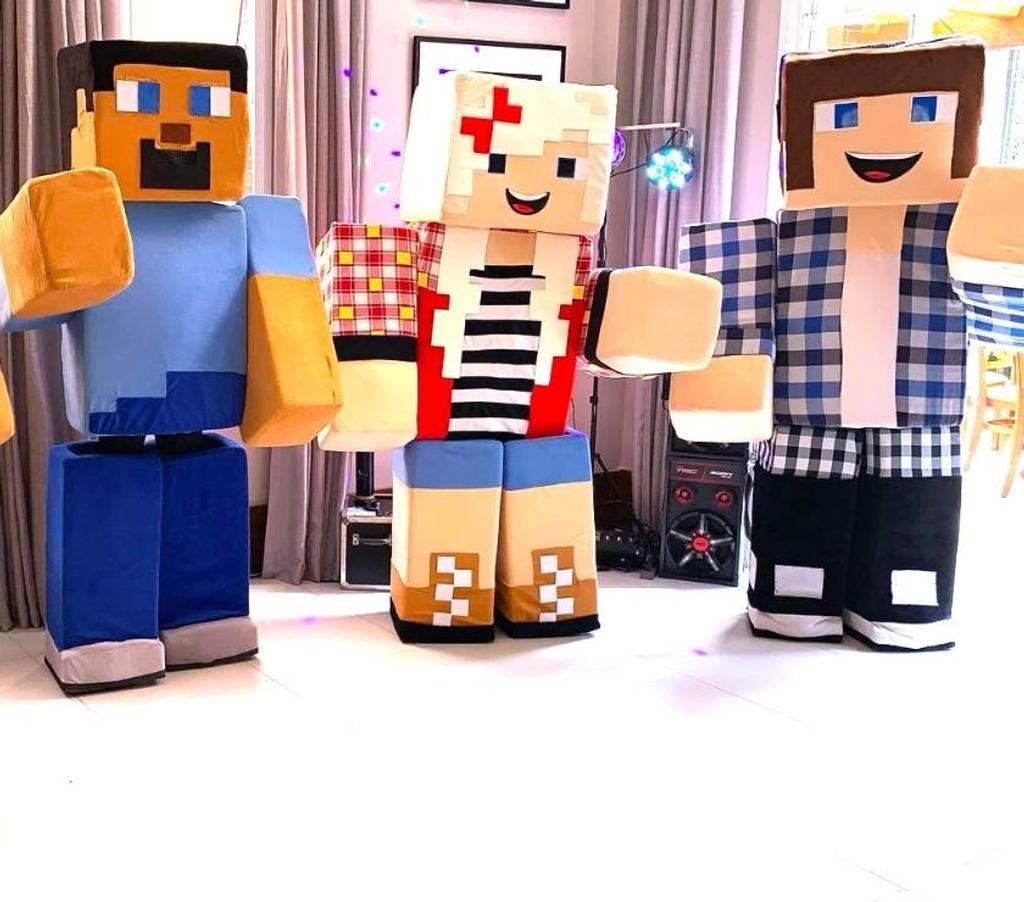 Serviços para eventos Sao Paulo SP Tatuapé - Fotos para Os Minecraft personagens vivos cover festa infantil