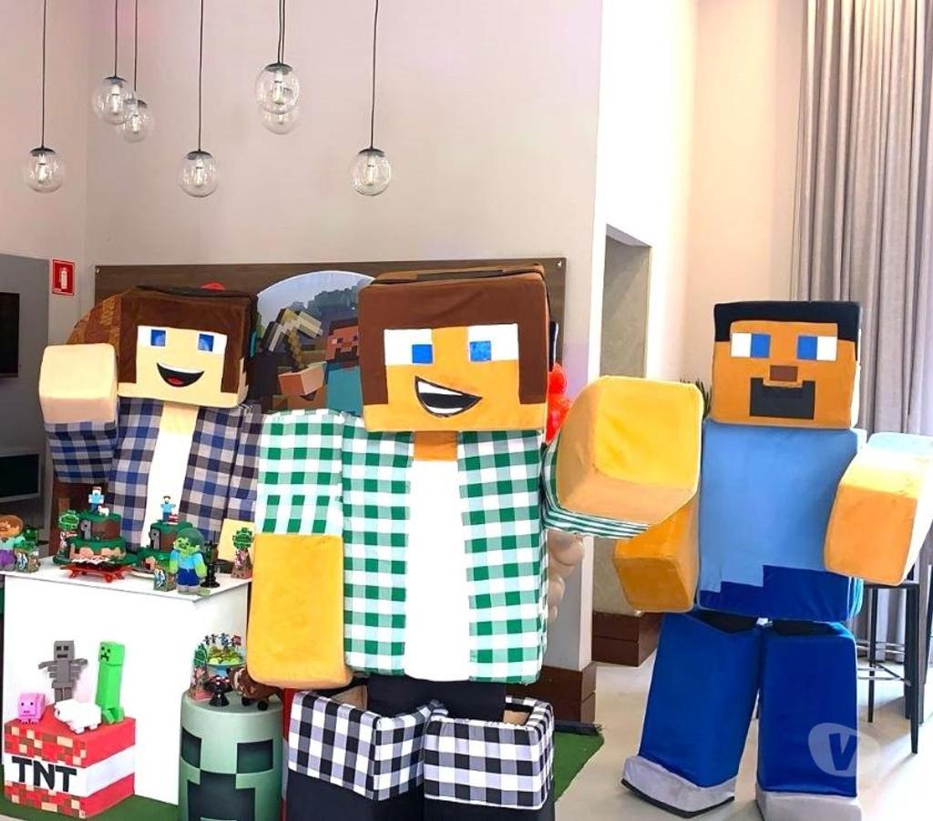 Serviços para eventos Sao Paulo SP Tatuapé - Fotos para Os Minecraft personagens vivos cover festa infantil
