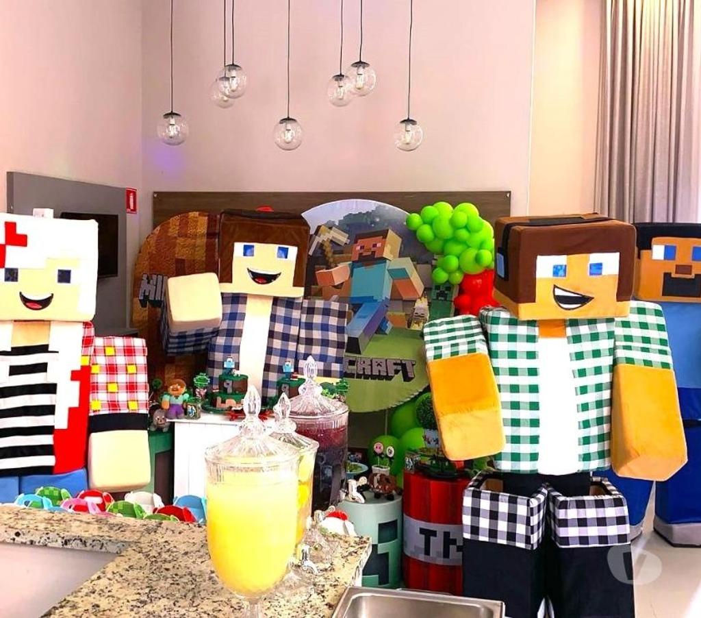 Serviços para eventos Sao Paulo SP Tatuapé - Fotos para Os Minecraft personagens vivos cover festa infantil