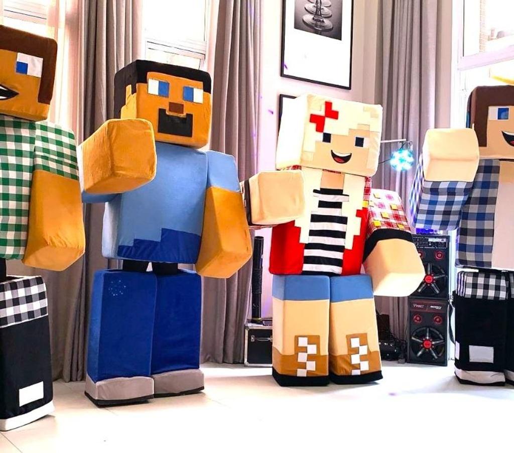 Serviços para eventos Sao Paulo SP Tatuapé - Fotos para Os Minecraft personagens vivos cover festa infantil