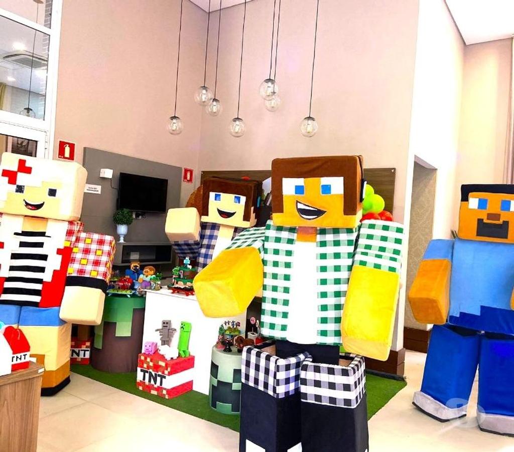 Serviços para eventos Sao Paulo SP Tatuapé - Fotos para Os Minecraft personagens vivos cover festa infantil