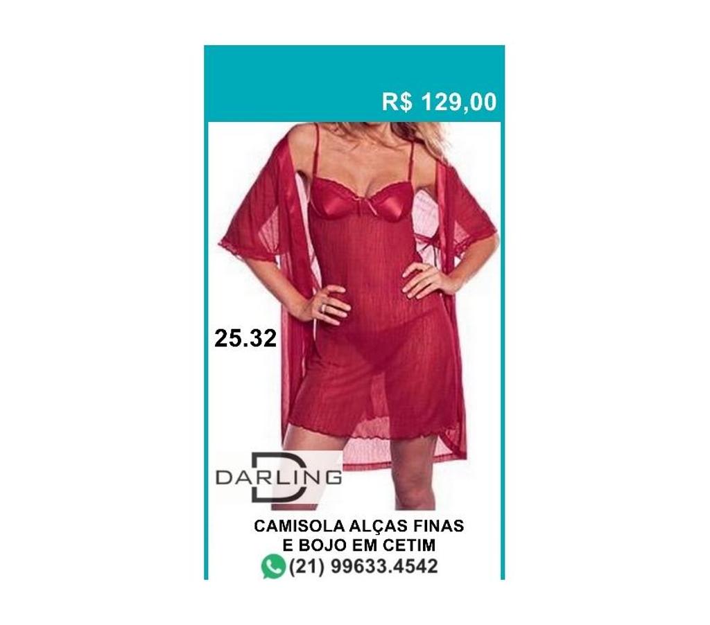 Roupas e Acessórios Niteroi RJ - Fotos para Camisola com alça finas e bojo em cetim.