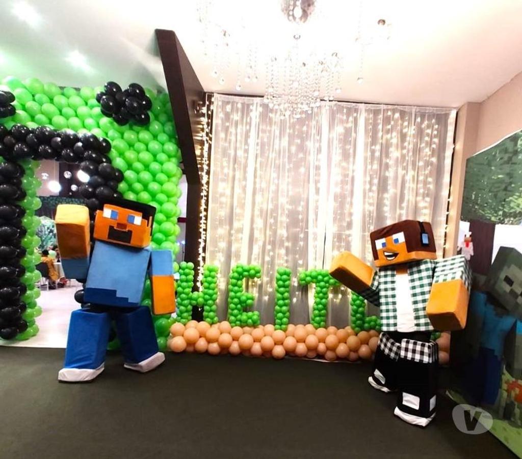 Serviços para eventos Sao Paulo SP Mooca - images_alt_text Personagens vivos Cover Minecraft Festa Infantil