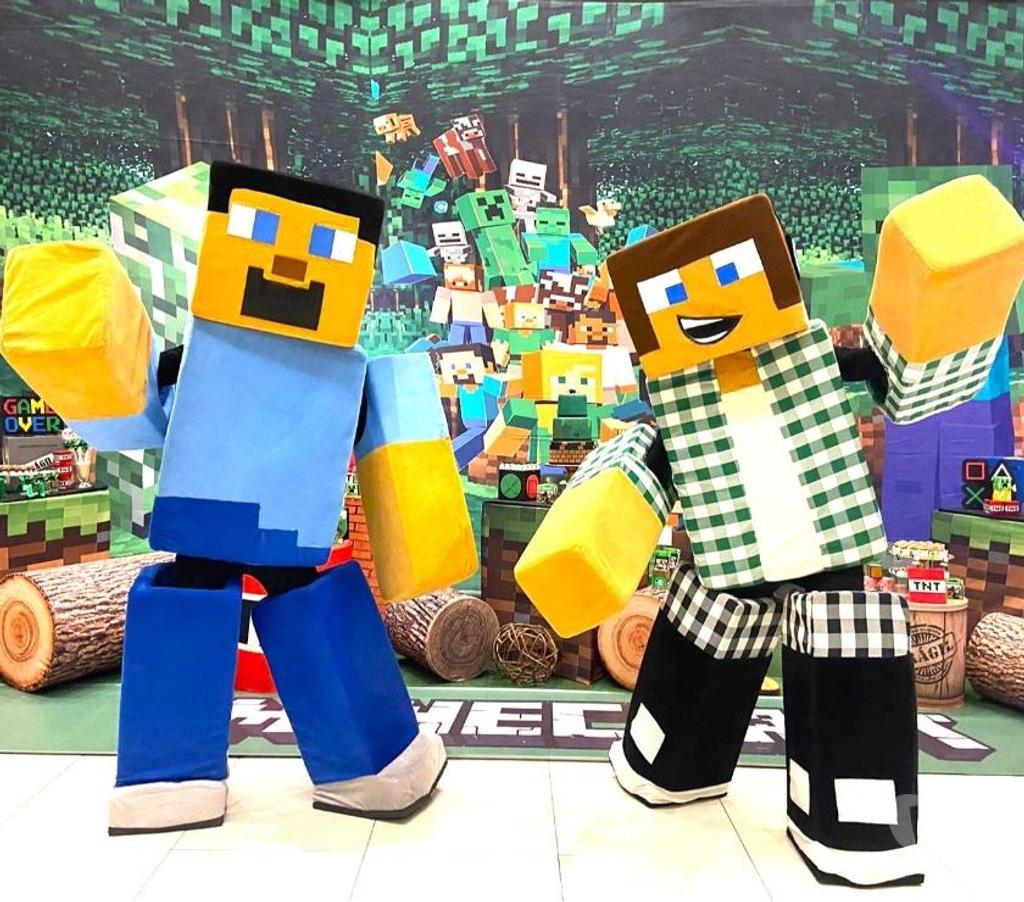 Serviços para eventos Sao Paulo SP Mooca - images_alt_text Personagens vivos Cover Minecraft Festa Infantil