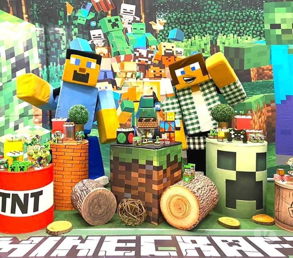 Serviços para eventos Sao Paulo SP Mooca - images_alt_text Personagens vivos Cover Minecraft Festa Infantil