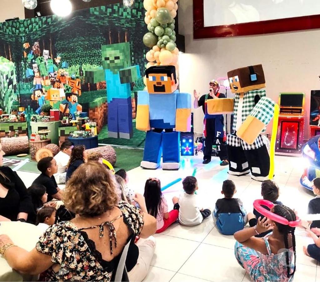 Serviços para eventos Sao Paulo SP Mooca - images_alt_text Personagens vivos Cover Minecraft Festa Infantil