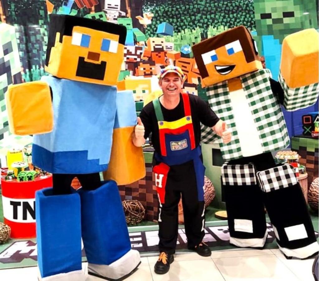 Serviços para eventos Sao Paulo SP Mooca - images_alt_text Personagens vivos Cover Minecraft Festa Infantil