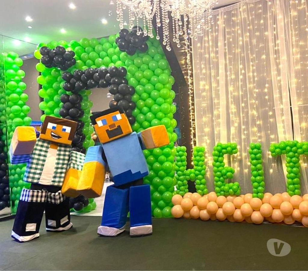 Serviços para eventos Sao Paulo SP Mooca - images_alt_text Personagens vivos Cover Minecraft Festa Infantil