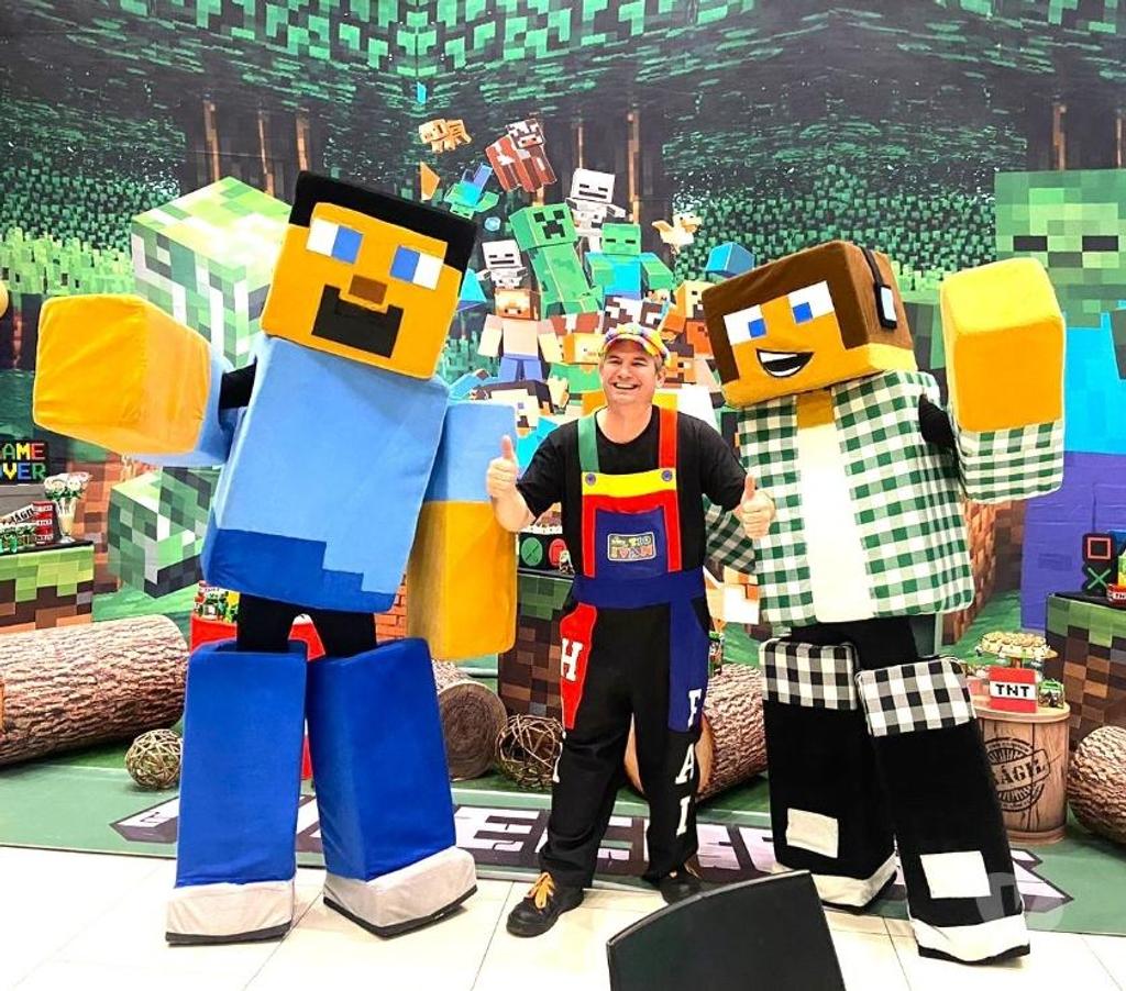 Serviços para eventos Sao Paulo SP Mooca - images_alt_text Personagens vivos Cover Minecraft Festa Infantil