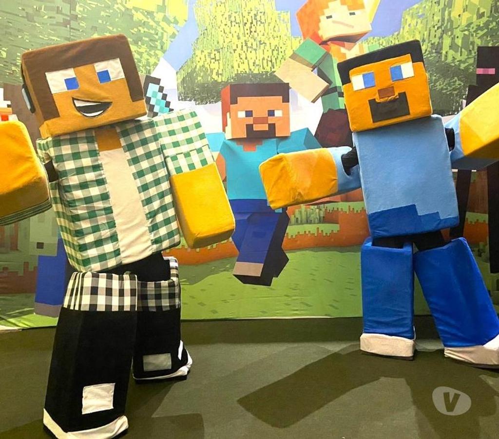 Serviços para eventos Sao Paulo SP Mooca - images_alt_text Personagens vivos Cover Minecraft Festa Infantil