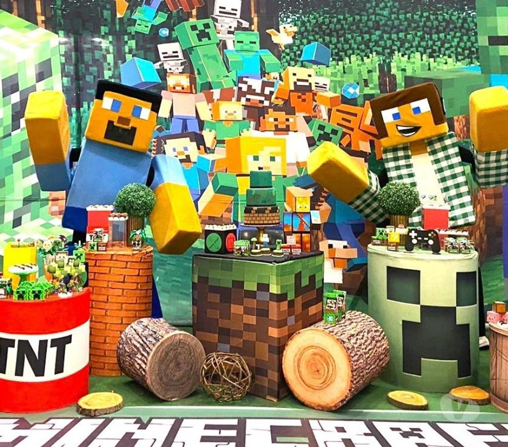 Serviços para eventos Sao Paulo SP Mooca - images_alt_text Personagens vivos Cover Minecraft Festa Infantil