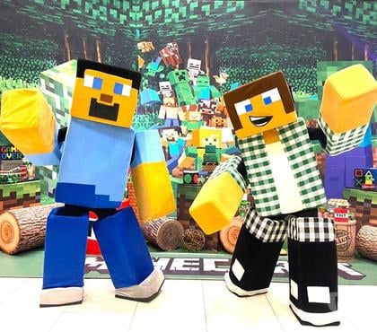 Serviços para eventos Mooca Sao Paulo SP - Fotos para Personagens vivos Cover Minecraft Festa Infantil